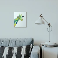 Stupell Industries Giraffe Abstract Shapes Blue Green Animal Design Wall Plaque