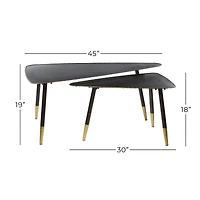 Black Metal Modern Accent Table Set