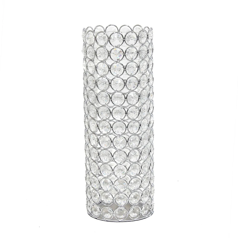 Elegant Designs™ 11" Chrome Crystal Decorative Vase