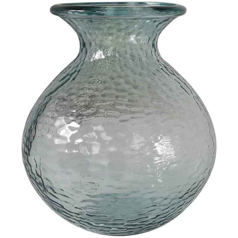 13" Clear Recycled Glass Vase