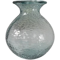 13" Clear Recycled Glass Vase