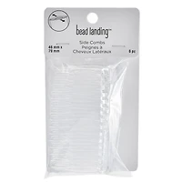 79mm Clear Plastic Side Combs, 6ct. by Bead Landing™