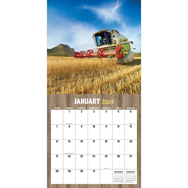 TF Publishing 2024 Tractors & Farm Life Wall Calendar