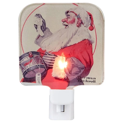 6" Norman Rockwell 'A Drum for Tommy' Glass Christmas Night Light