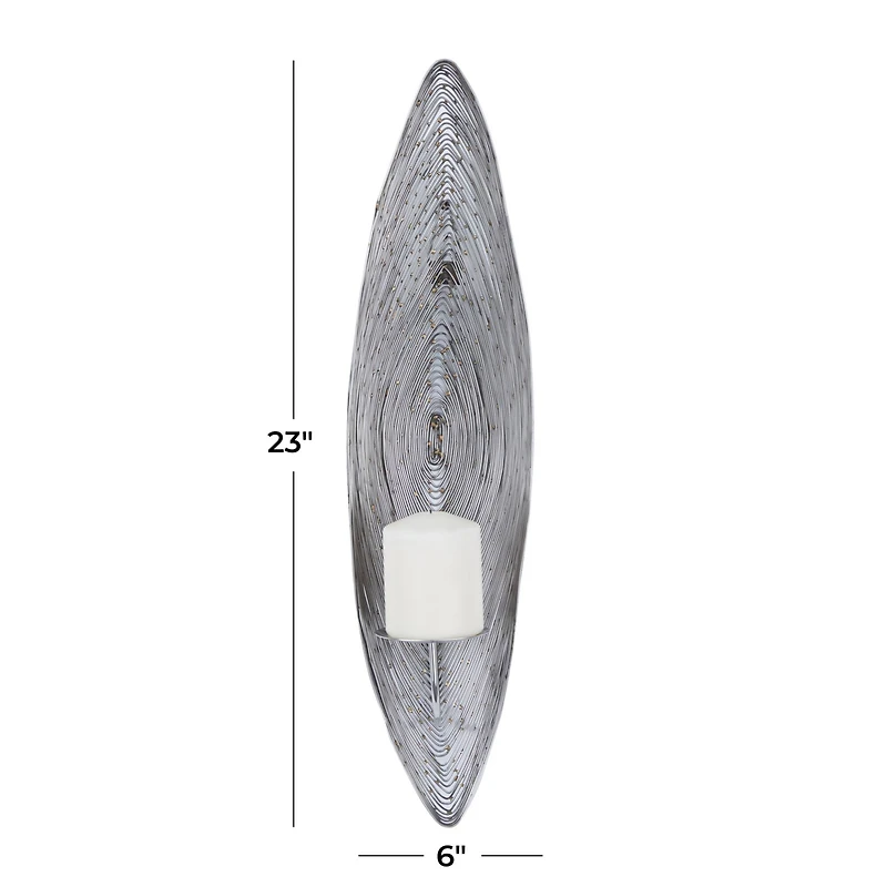 CosmoLiving by Cosmopolitan 23" Silver Contemporary Wall Sconce