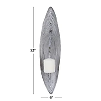 CosmoLiving by Cosmopolitan 23" Silver Contemporary Wall Sconce