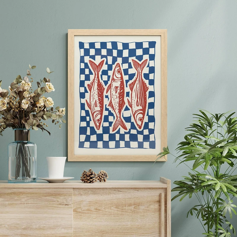 12" x 16" Fish Framed Wall Décor by Ashland