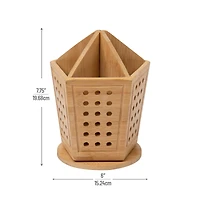 Mind Reader Lattice Collection Rayon from Bamboo 5-Section Pen & Accessory Carousel