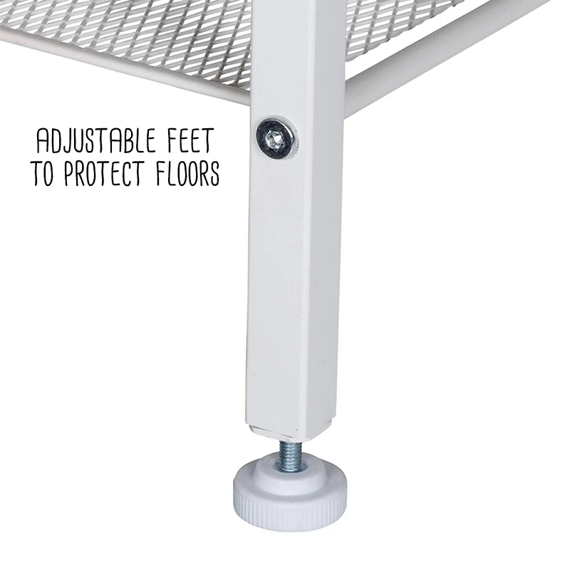 Honey Can Do White/Natural Coat Rack Bench