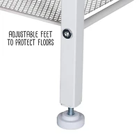 Honey Can Do White/Natural Coat Rack Bench