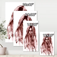 Designart - Monochrome Portrait of Young Indian Woman II