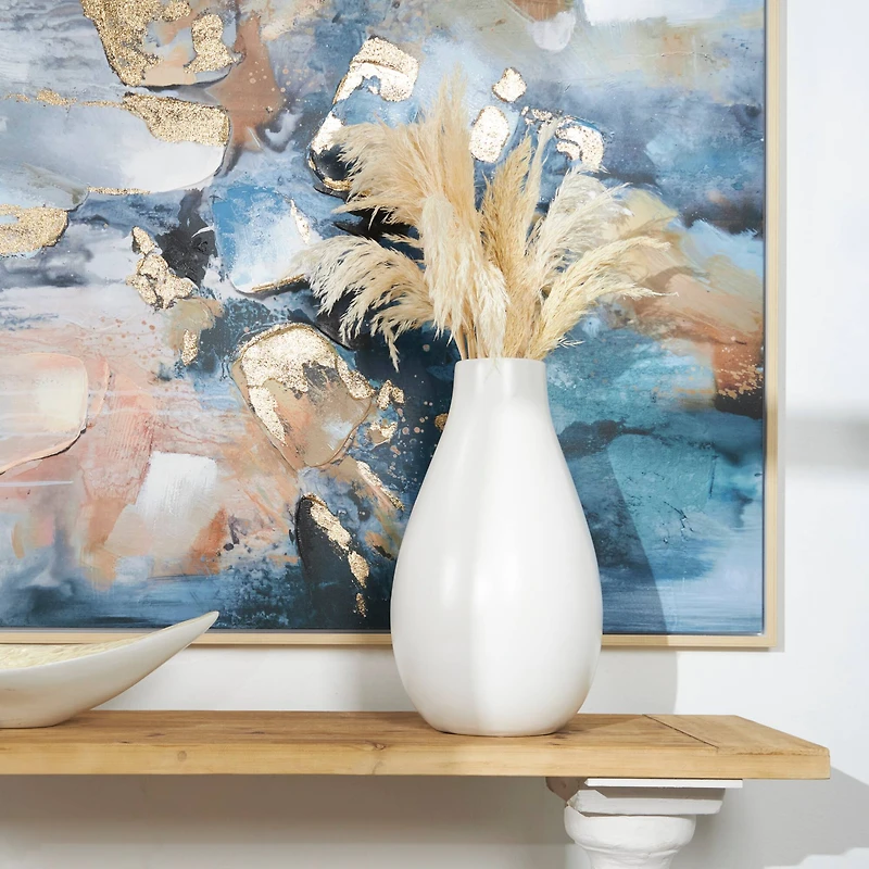 20" Modern Teardrop Ceramic Vase