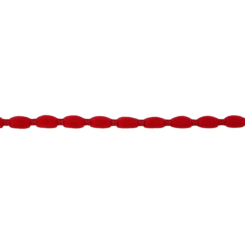 3/16" x 30ft. Red Pom Pom Trim Ribbon by Celebrate It®