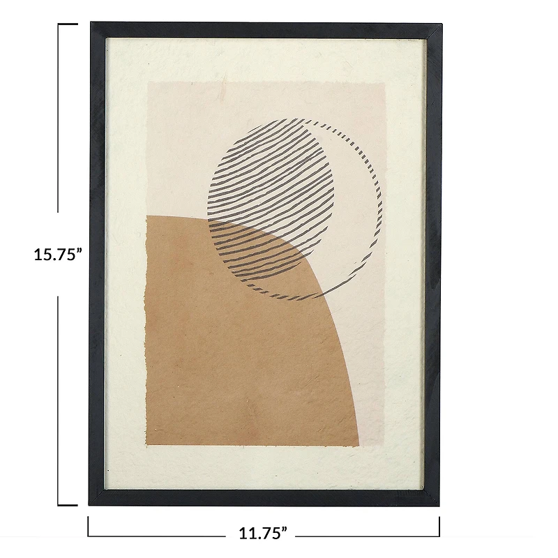 Hello Honey® Framed Handmade Paper Sun & Moon Wall Art Set