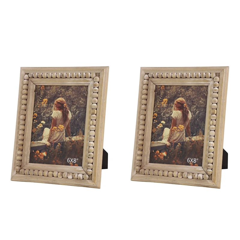 2 Pack Light Brown Wood Bohemian 9" x 11" Frame