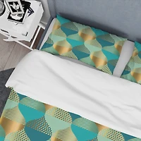 Designart 'Luxury Retro Drops II' Mid-Century Duvet Cover Set