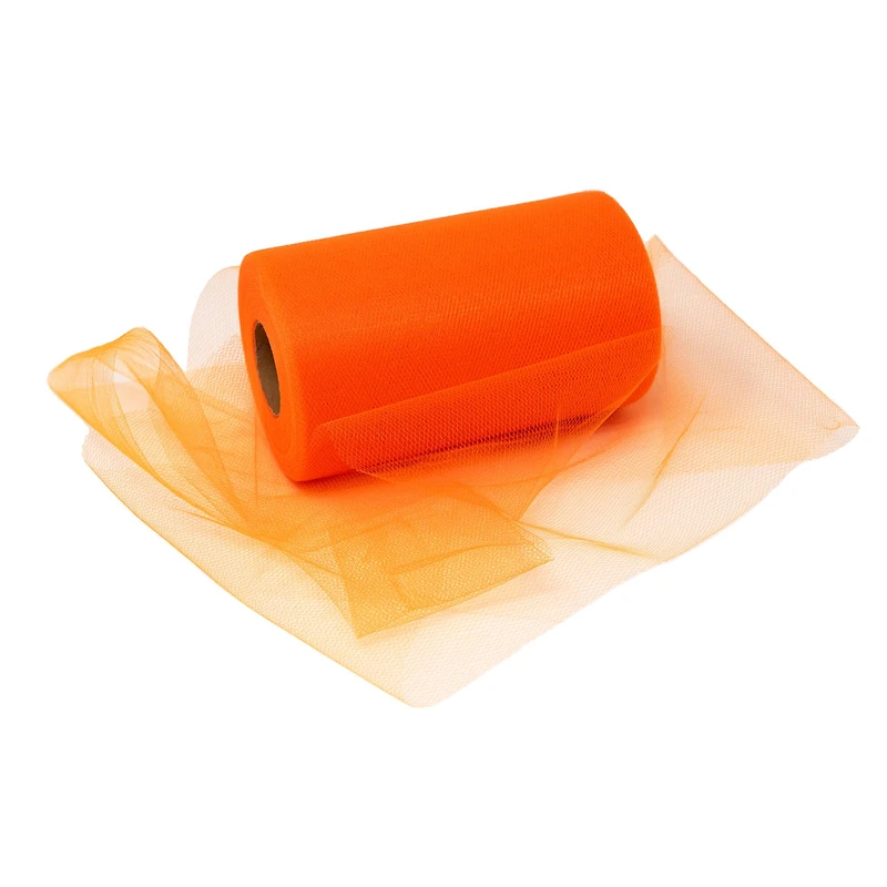 SINGER® Orange Tulle Fabric Roll, 6" x 100yd.