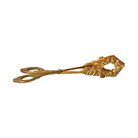 Hello Honey® 7.25" Embossed Brass Grape Vine Shaped Kitchen Tongs