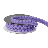 3/8" x 4yd. Purple Pom Pom Ribbon by Celebrate It® Halloween