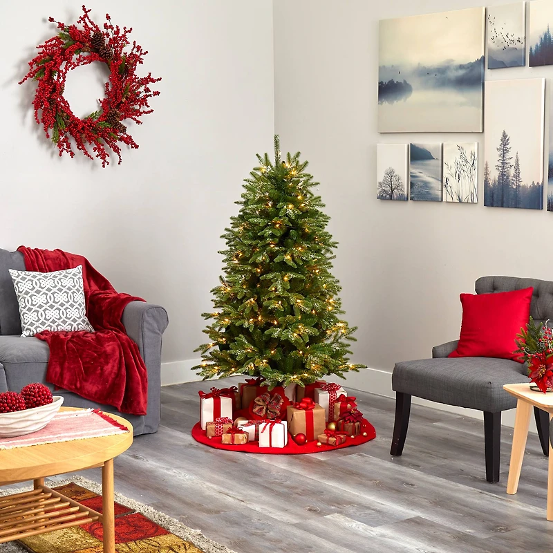 5ft. Pre-Lit Grand Teton Artificial Christmas Tree, Clear LED Lights