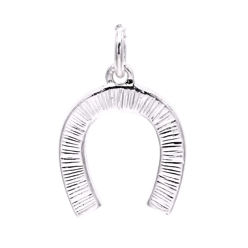 Silver Plated Pavé Horseshoe Charm by Bead Landing™