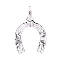 Silver Plated Pavé Horseshoe Charm by Bead Landing™