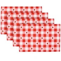 Checkered Hearts Valentine's Day Placemats, 4ct.