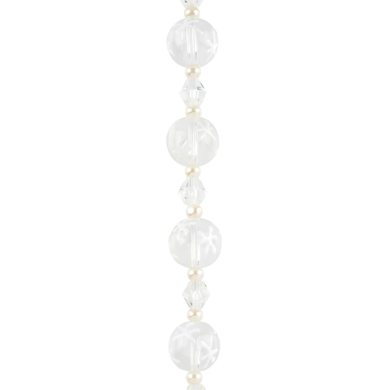 Snowflake Lampwork Glass Round Bead Mix by Bead Landing™