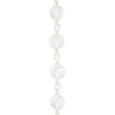 Snowflake Lampwork Glass Round Bead Mix by Bead Landing™