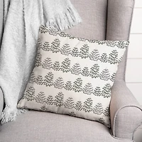 Neutral Winter Tree Pattern Throw Pillow