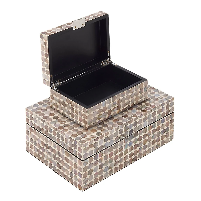 Brown Mother of Pearl Coastal Box Set