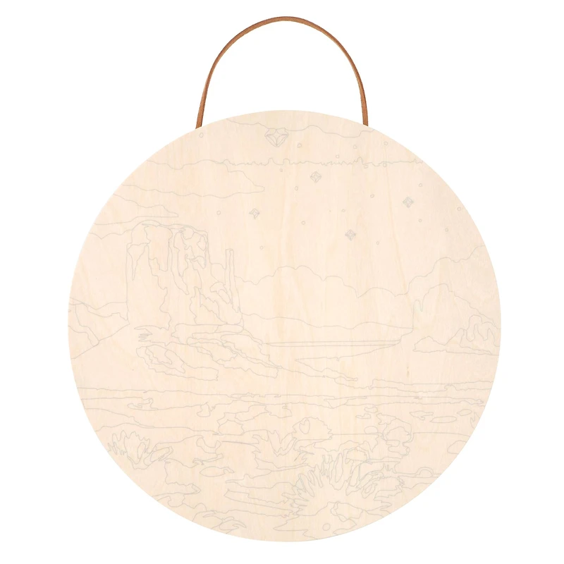 Desert Night Paint-by-Number Plywood Surface Kit by Artist's Loft®