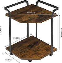 NEX™ Brown 2-Tier Freestanding Shelves