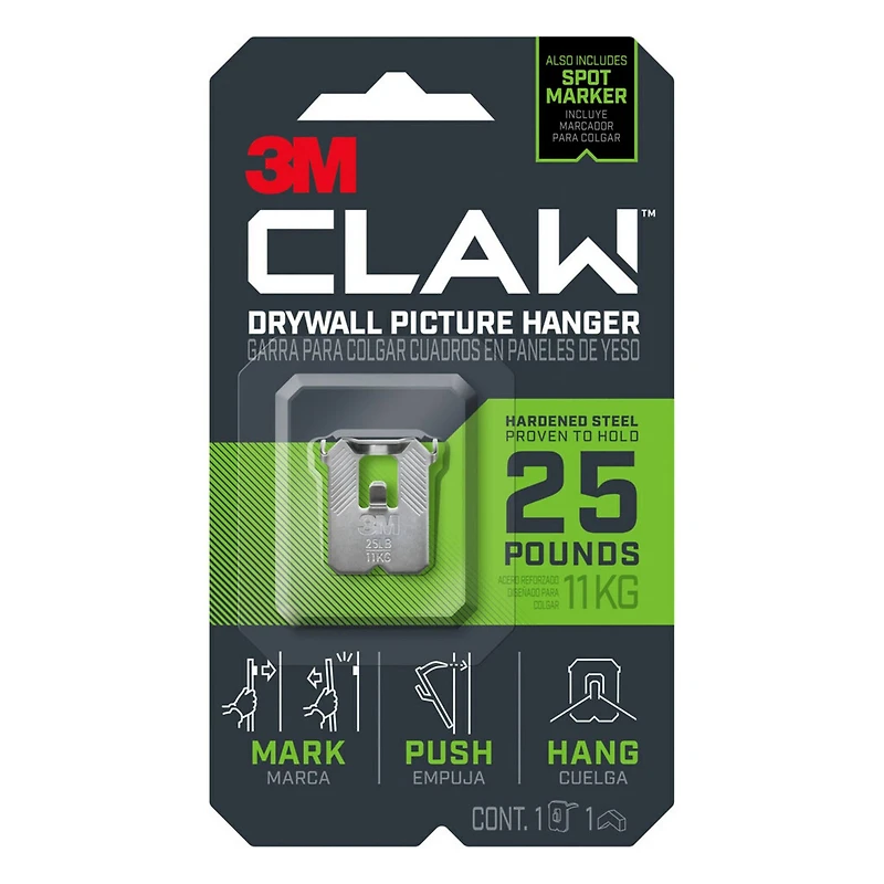 3M CLAW™ 25lb. Drywall Picture Hanger