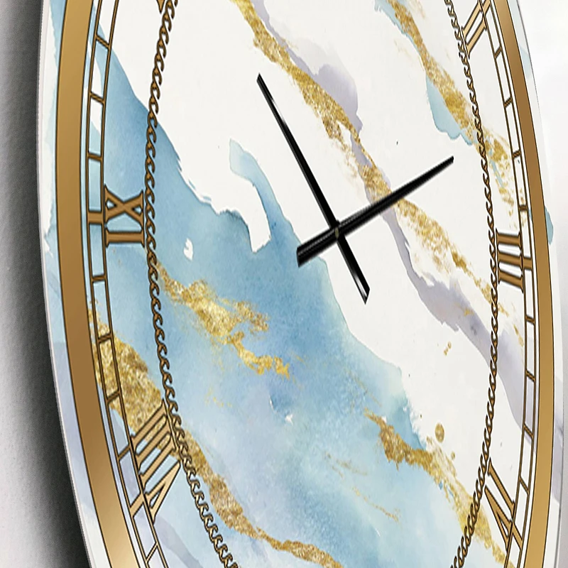 Designart 'Abstract Drift V2 Glam Wall Clock