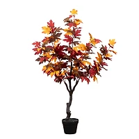 52" Autumn Smoky Maple Artificial Fall Tree