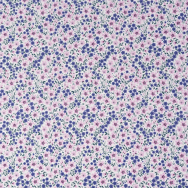 SINGER Spring Purple Floral Cotton Fabric Bundle