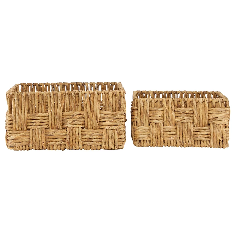 Brown Jute Natural Storage Basket Set