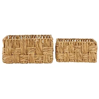 Brown Jute Natural Storage Basket Set