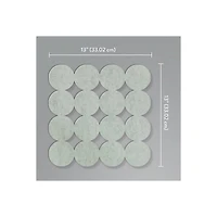 RoomMates White Modern Circles Acoustical Peel & Stick Tiles