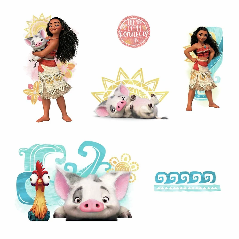 RoomMates Disney® Moana & Friends Peel & Stick Wall Decals