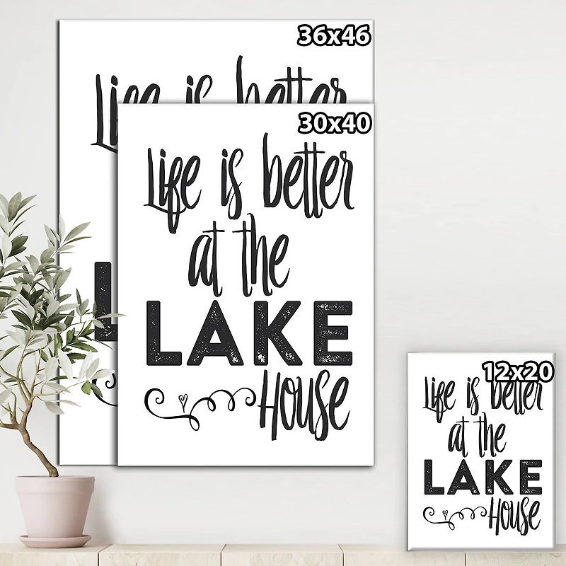 Designart - Lifes Better Lake
