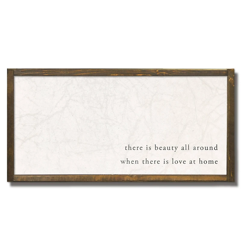 Beauty All Around Framed Wood Plaque
