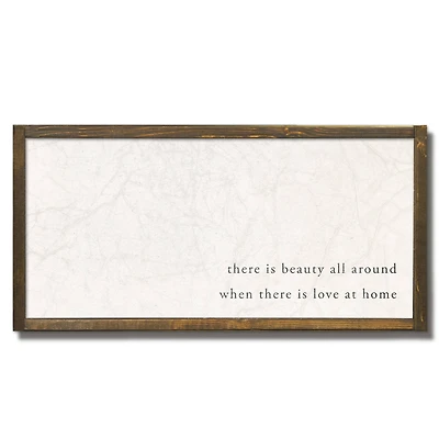 Beauty All Around Framed Wood Plaque