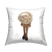 Stupell Industries Do Not Disturb Fashionable Beach Babe Throw Pillow, 18" x 18"