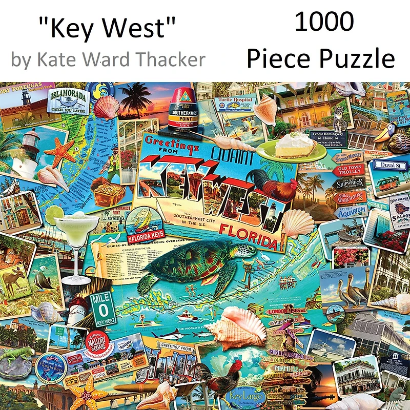 Hart Puzzles Key West by Kate Ward Thacker 1,000 Piece Jigsaw Puzzle