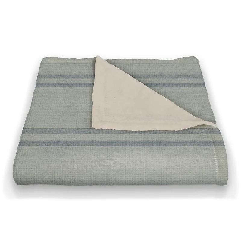 Stripe Coral Fleece Blanket