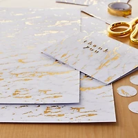 24 Pack: Gold Marble Scrapbook Paper by Recollections™, 12" x 12"