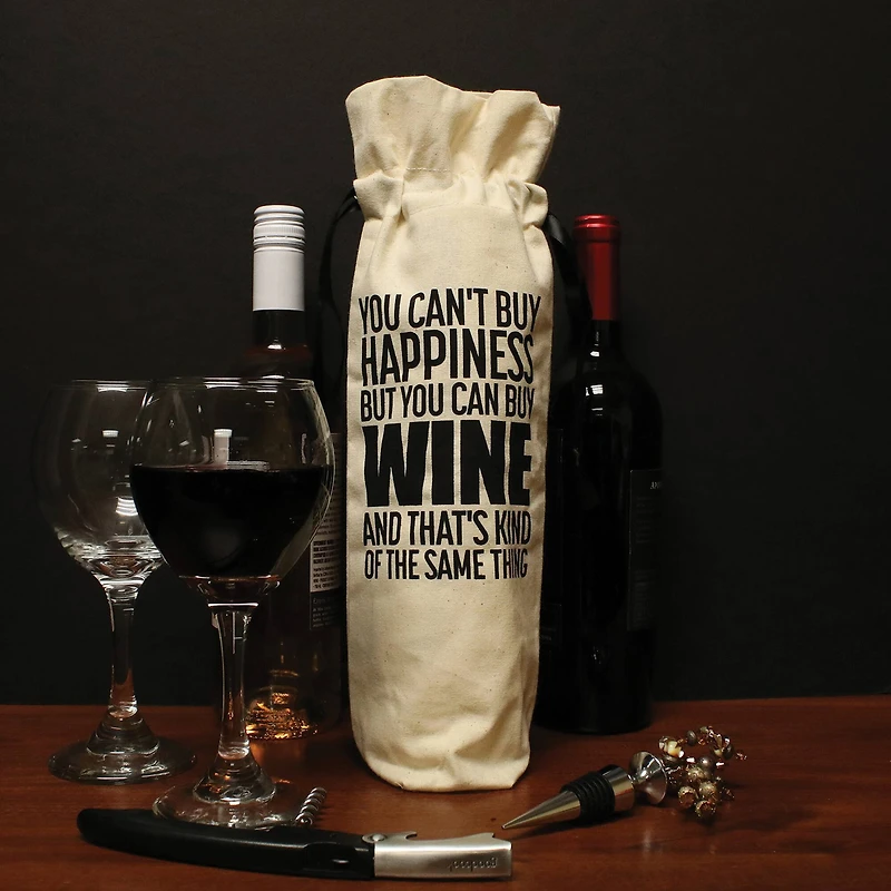 Personality Case™ Happiness Canvas Wine Bag
