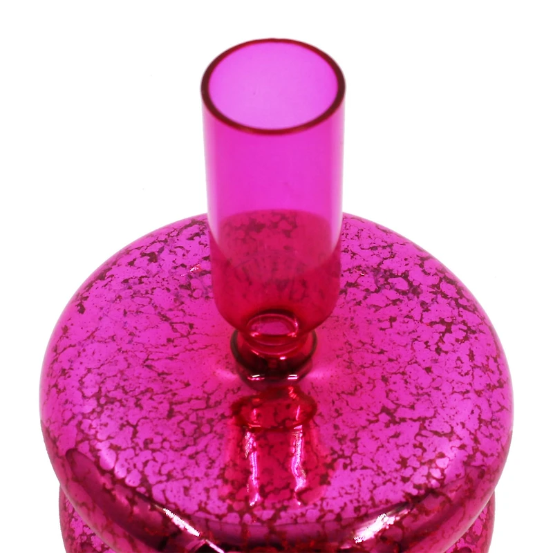 6" Dark Pink Mercury Glass Taper Candle Holder by Ashland®